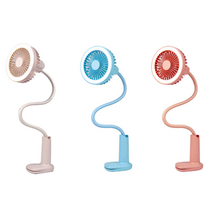 책상 클립 거치용 자바라 선풍기, 화이트, 블루, 핑크 중 랜덤
