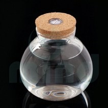 굿마인드 LED 코르크병(15X16CM) 마리모피규어 애완식물