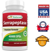 Best Naturals Serrapeptase 40000 SPUs 세라펩타제 180정, 180 정
