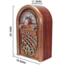 하이앤드 오디오 스피커 레트로 향수 라디오 무선 블루투스 스피커 카드 데스크탑 FM 중파 고급 220V/110V, 02 나무