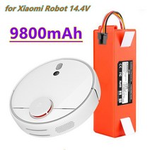 샤오미 치후360 단후이 아이로봇 호환용 로봇 진공 청소기 교체 배터리 9800mAh 로보락 S50 S51 S55 예비, 01 14.4 볼트_03 9800mAh battery