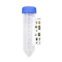 코니컬 튜브 50ml 멸균 시험관 과학 실험 Conical Tube 코니칼 시료 채취 샘플 보관 PCR 원심 분리 팔콘, 1팩(25개입)＋스티커증정