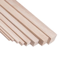 DIY 건축 모형 발사 우드 사각 봉 W 5mm L 50cm 20개 졸업 작품 재료 오동 나무, 단품