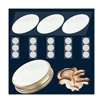 합성 필터 종이 스티커 65mm 0.3μm PTFE 디스크 강력한 접착 패치 일반 입구 메이슨 병 뚜껑 버섯 재배용 18개