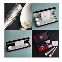 인스푼 금부 은수저 2벌 부부세트 원앙 순도 99.9% 24K 금도금 순은 VIP 선물 포장 혼례 예단 외국인 고급 명절 파는곳 답례 사은품증정 부모님 기념 문구 인쇄 전통 결혼 추천, 2세트, 기본케이스+종이포장