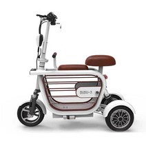 삼륜전기자전거 배터리식 바이크 노인 애완동물 미니, 상세 페이지 참고, Tudu 상위 모델 화이트 48V 주행50km