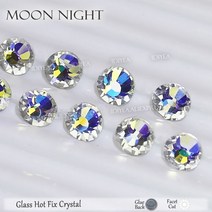 Moon night hotfix rhinestones for 바느질 옷 flatback, 믹스 사이즈 ss16-ss30
