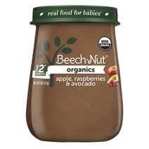 비치넛 과일 퓨레 113g, 1개, 사과 + 라즈베리 + 아보카도