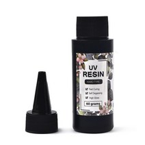 레진아트재료 키트 세트 몰드 UV 수지 접착제 속건성 투명 하드 에폭시 접착제 자외선 태양 경화 DIY 몰드 쥬얼리 제작 젤123140, 60g