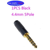 가전제품 전자기기 1/2PCS 1/8 2.5 3.5 4.4 골드 도금 2.5mm 3.5mm 4.4mm 스테레오 2 3 4 극 플매트 카펫 러그 오디오 커넥터 솔더, [12] Black 4.4mm 5Pole, [02] 2PCS
