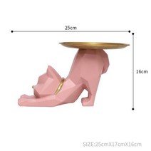 고양이 촬영 소품 인테리어 장식 인형 홈 카페 감성 사탕 받침대 지갑 열쇠 보관함 소품샵, 핑크캣 보관함, 16x25cm