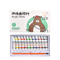 아크릴물감 다이소아크릴물감 아크릴 물감 사용법 백드롭페인팅재료, 아크릴 안료/옵션 세트 더 저렴한, 12 색 5ml/선물 없음.