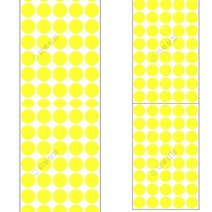 원형스티커 301 지름16mm 7매 노랑색 예쁜스티커 음식스티커 원형네임스티커 타원형스티커 포토스티커 다이어리꾸