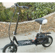 이륜 킥보드 스쿠터 가솔린 엔진 출퇴근 배달 싱싱카, 12 인치 레드 프레임 올 블랙