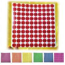 7종 100넘버링 스티커 3466B 100pcs 1매 번호스티커 다꾸, 3466B-3.블루100p