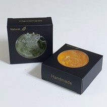 천연비누 창문 원형 블랙 1구 상자, 10개