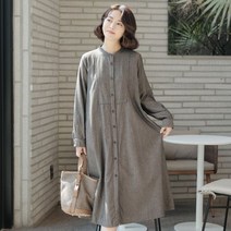 조이마담 조이마담 ON1362 헤링본 스트링 셔츠원피스 엄마옷 (9043630)