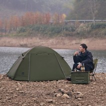 모비가든 경량 백패킹 텐트 휴대용 비박 솔캠, 2명, 올리브 그린 2인