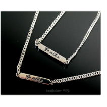 순은 silver 바 각인 마스체인 이니셜목걸이 이니셜팔찌 커플쥬얼리