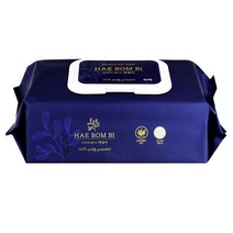 해봄비 프리미엄 물티슈 60매 캡형 정말 두껍고 넓은 특대 물티슈 1장 20cm x 30cm 총 590g, 해봄비 프리미엄물티슈60매 x 10개
