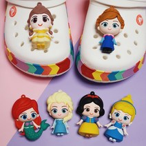 [두리하나점빵] 입체 피규어 인어 백설 벨 공주 신데렐라 엘사 올라프 실내화 슬리퍼 악세사리 단품 낱개 세트