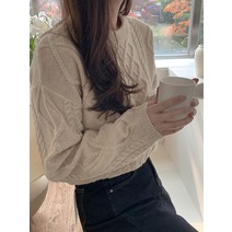 제이 꽈배기 니트
