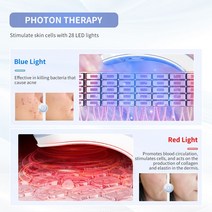 ANLAN V-페이스 리프팅 장치 얼굴 윤곽 고정 EMS 마사지 이중 턱 제거 V 모양 레드 블루 라이트 테라피, 01 V Face Device