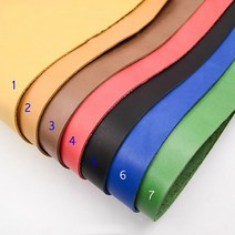 패브릭 가죽 인조 소파 소가죽 조각용 두꺼운 천연 가죽 두께 약 2mm 7 가지 색상, 02 30x10 cm_06 color No.6