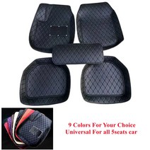 SJ RHD LHD 범용 하이 사이드 카 바닥 매트 폭스 바겐 폭스 바겐 passat 골프 tiguan sharan jetta Multivan Scirocco magot p, 보여진 바와 같이, LHD 올 블랙, 폭스바겐