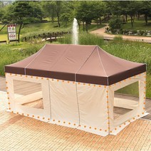 가림막 창문 바람막이 벽면 3X6 천막 캐노피 프리미엄, P창문모기장4벽면 3X6_그린