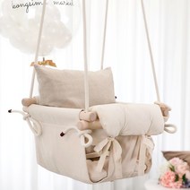 콩심이 아기그네 네추럴 패키지 실내 유아 원목 그네