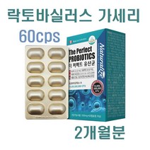 더퍼펙트 유산균 모유 락토바실러스 가세리 프롤린 포스트바이오틱스 프로 프리 바이오틱스 람노서스 애시도필러스 프락토올리고당 장내유익균 유해균 비만세균, 60캡슐, 30g