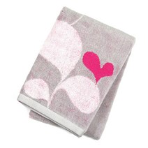 이마바리 타월 목욕 타월 60x120cm 무연사 하트 리프(화이트)