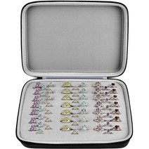 GWCASE 반지 정리 보관 케이스 - 주얼리 디스플레이 콜렉터 박스 42개 슬롯. 50개 이상의 귀걸이 브로치와 커프링크스에 맞는 트레이 홀더 쇼케이스 (박스만 해당)