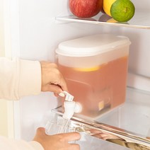 생활살림 미니 워터바 음료 주스 생수 디스펜서 수도꼭지 물병, 3L 1+1