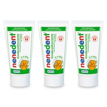 네네덴트 어린이 불소 치약 사과, 3개, 50ml