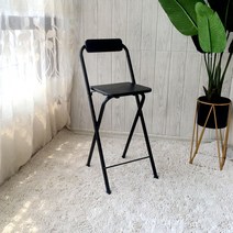 접이식 바의자 높은 홈바 스툴, 올블랙(좌고 60CM)
