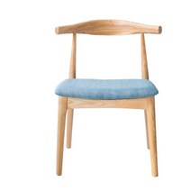 북유럽 원목 식탁 의자 물푸레 나무 카페 인테리어 원목 의자 1인용, 그린 패브릭 (월넛)