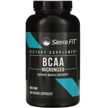 Sierra Fit 미분화 BCAA 분지사슬아미노산 500mg 베지 캡슐 240정, 1개