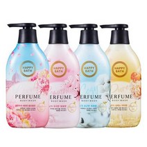 1+1 해피바스 퍼퓸 바디워시 작약향, 1set, 500g