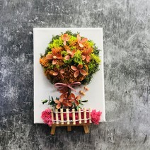 DIY 스칸디아모스 나무만들기 키트(캔버스액자) 공기정화식물 천연이끼, 1.이젤