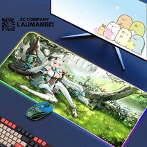 에픽 세븐 Rgb 마우스 패드 게이머 키보드 매트 책상 애니메이션 카펫 Pc 빅 게임 캐비닛 확장, 07 GG001211_06 RGB300x900x3mm