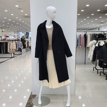 지컷 지컷 립 조직 카라 더블 코트 7222416002