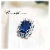 비즈라이프 18*23mm 직사각 보석단추, 1개, 몬타나