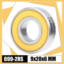 노바텍 자전거 허브용 스테인레스 베어링 전면 후면 허브 휠 세라믹 볼 699RS 9 20 6 1PC ABEC-3 9x20x6mm