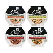 시저 홀썸볼 소고기 닭고기 베스트 4종 모음 강아지 습식사료 캔 주식 통조림, 소 닭 당근 보리 콩 비타민 미네