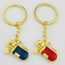 골프키링 동호회 단체 커플 선물 골드 열쇠고리, 골프백키링_로얄블루(ROYAL BLUE)