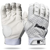 프랭클린 스포츠 MLB 배팅 장갑 2nd Skinz 성인용 야구 타격용 L 화이트, White/White, Adult Medium