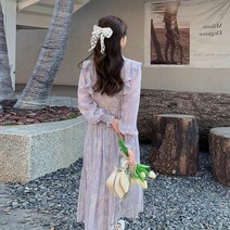타이 블라우스 연보라원피스 보라색 만삭사진 결혼식 하객룩 상견례옷차림 6월 연보라색