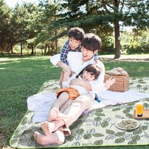 휴대용 피크닉 방수매트 캠핑 방수돗자리 피크닉매트 한강 일체형 손잡이 텐트사이즈, 레인보우